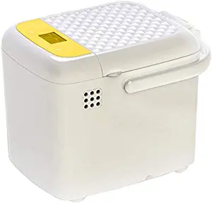 CattleBie Bread Machine, Compact Fast Breadmaker, 500W3 Surface Firing, Appointment Time, Unified Copper Motor, Automatic Insulation Power-Off Function, White + Yellow