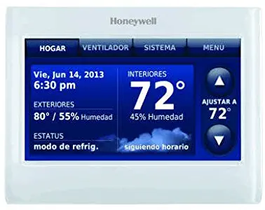 Honeywell THX9421R5021WW 2 Wire IAQ High Definition Touch Screen Thermostat with Red Link Technology, White