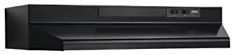 Broan F403023 Two-Speed Four-Way Convertible Range Hood, 30-Inch, Black