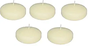 D'light Online Large 3 Inch Floating Candles Bulk Pack for Events, Weddings, Spa, Home Decor, Special Occasions and Holiday Decorations - (Ivory, Set of 72 Pieces Per Case)