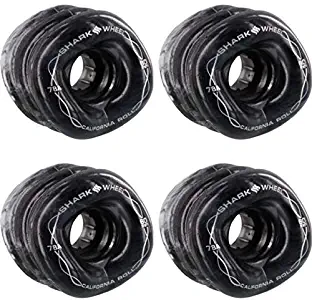 Shark Wheels California Roll Black Skateboard Wheels - 60mm 78a (Set of 4)