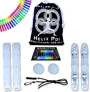 UltraPoi Helix Poi Set LED Poi for Raves and Concerts LED Glow Sick