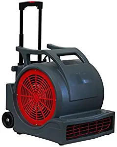 MOUNTO 3-Speed 1Hp 4000 Plus CFMfm Monster Air Mover Floor Carpet Dryers with Handle Wheelkit, Grey
