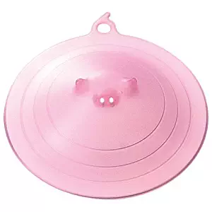 Marna Pink Piggy Microwave Plate Cover, 8.74"