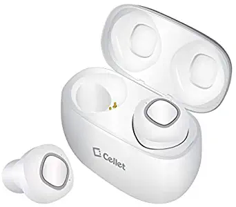 PRO Wireless V5 Bluetooth Earbuds for BLU Dash L3 Mini with Charging case for in Ear Headphones. (V5.0 Pro White)