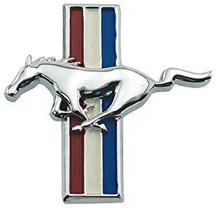 MACs Auto Parts 44-38590 - Mustang Flat Glove Box Emblem