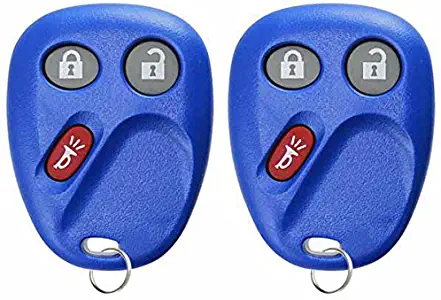 2 KeylessOption Replacement 3 Button Keyless Entry Remote Control Key Fob -Blue