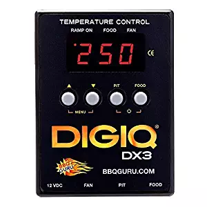 DigiQ DX3 BBQ Temperature Controller, Digital Meat Thermometer with Universal Adaptor Big Green Egg and Weber
