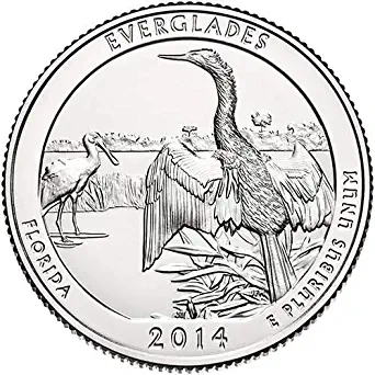 2014 P BU Everglades Florida National Park NP Quarter Choice Uncirculated US Mint