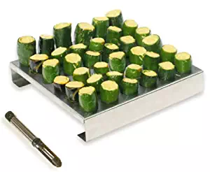 King Kooker 36JR Stainless-Steel 36-Hole Jalapeno Rack with Corer