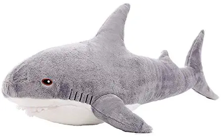 Interstellar Shark Dolls, Great White Shark Plush Stuffed Animal Toys, Children's Gifts（17in）