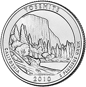 2010 S Silver Proof Yosemite California National Park NP Quarter Choice Uncirculated US Mint