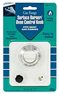 Stanco Universal Gas Oven Control Knob, White