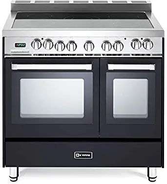 Verona VEFSEE365DE 36 inch All Electric Double Oven Range Convection Matte Black