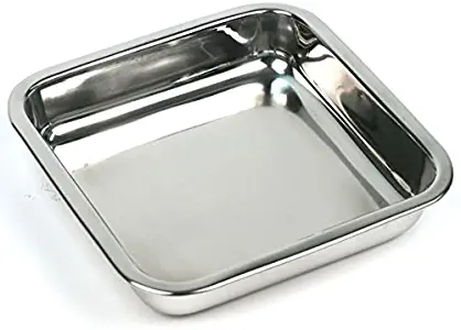 Happy Sales HSSSP-SQ1, 8 Inch Stainless Steel Cake Pan, Square