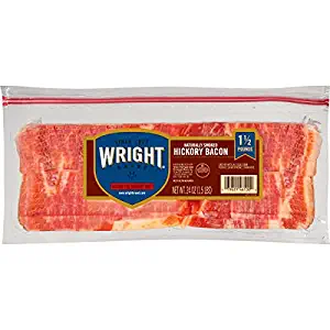 Wright Brand, Naturally Hickory Smoked Flavored Bacon, 1.5 lb