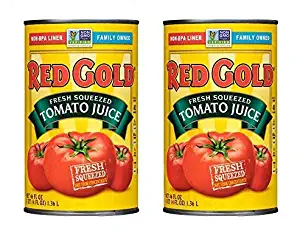 Red Gold Fresh Squeezed Gluten Free Tomato Juice, 46oz Cans (Pack of 2)