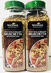 McCormick Gourmet Bruschetta Seasoning Mix, Sweet Basil & Oregano 19 Ounce (Pack of 2)