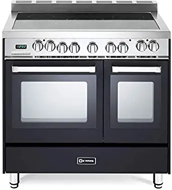 Verona VEFSEE365DE 36 inch All Electric Double Oven Range Convection Matte Black