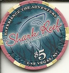 $5 mandalay bay shark reef obsolete las vegas casino chip