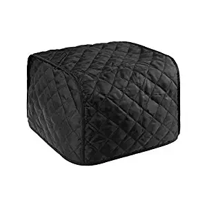 BCP Polyester Fabric Quilted Four Slice Toaster Appliance Dust-proof Cover (Black)