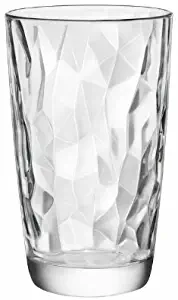Bormioli Rocco Diamond Cooler Glasses, Clear, 16 oz, Set of 6