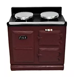 Melody Jane Dollhouse 2 Oven Red Aga Stove Cooker Miniature Kitchen Furniture