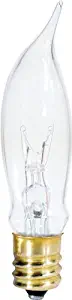 Westinghouse 0324100, 8w, 120v Clear Incandescent CA5 Light Bulb, 3000 Hour 39 Lumen, 10-Pack