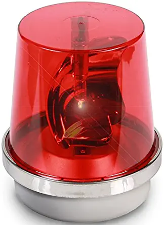 Edwards Signaling 52R-N5-40WH Rotating Halogen Beacon, 120V AC, Red, 40W, 265 Lumens