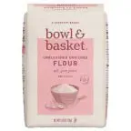 Premium Unbleached Flour Pre-Sifted Enriched All Purpose 5 Pounds by Bowl & Basket